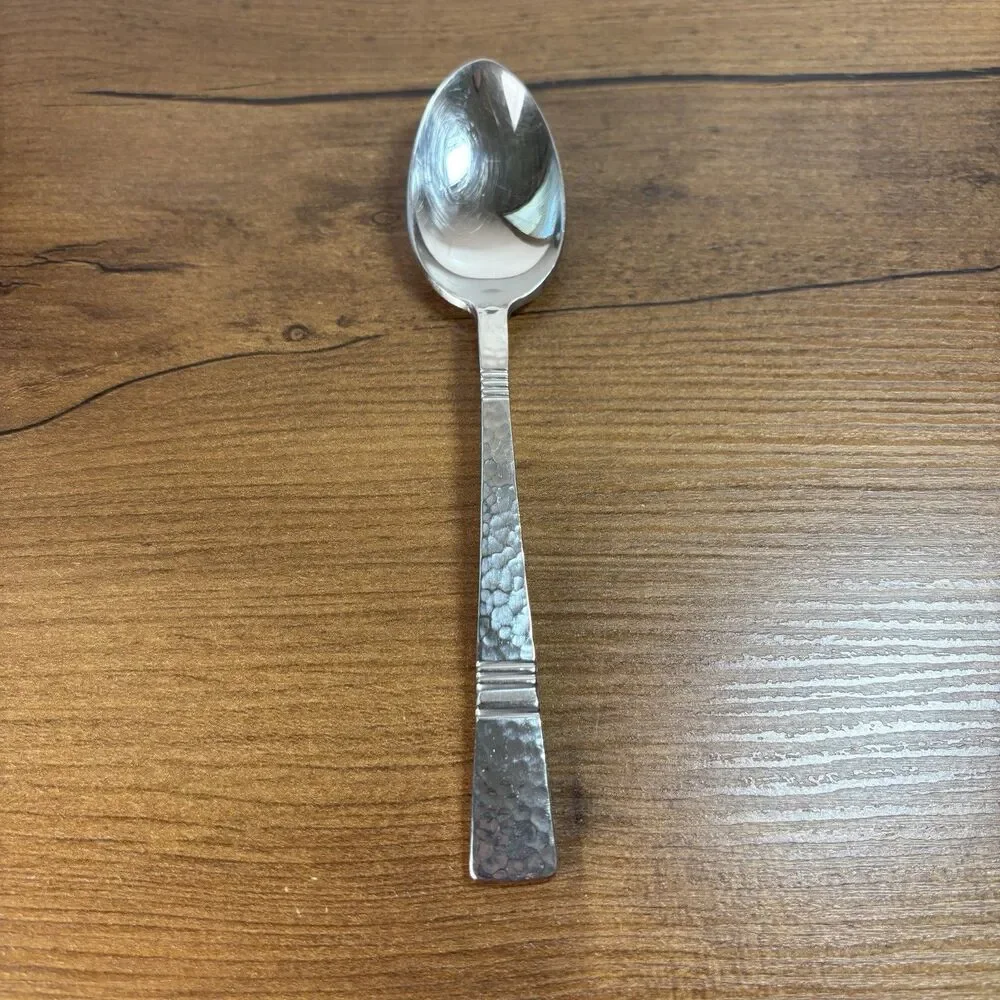 Gorham Stainless Table Soup Spoon BALUSTER Japan Hammered Design Studios 18/8